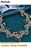 Crystal Wedding Headpiece Shiny Rhinestone Bridal Headband Bridesmaid Alloy Leaf Tiara Woman Wedding Hair Accessories