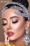 HP496 Shiny Wedding Hair Accessories Jewelry Bridal Tiara Woman Headband Rhinestone Headpiece for Pageant Headdresses
