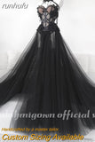 Black Long Wedding Dress Sexy Bridal Gown Vestidos De Novia Sexy Tulle Wedding Gowns Trouwjurk Plus Size