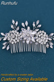 HP499 Crystal Flower Bridal Comb Rhinestone Wedding Hair Accessories Bride Tiara and Headdress Pageant Hair Jewelry