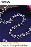 Crystal Wedding Headpiece Shiny Rhinestone Bridal Headband Bridesmaid Alloy Leaf Tiara Woman Wedding Hair Accessories