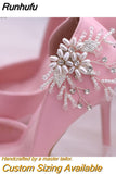 2pcs/lot Removable Bride High Heel Clip Rhinestone Wedding Shoes Buckle Women Decoration Pearls Floral Bead Shoe Clips
