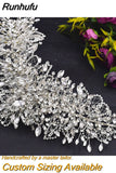 Luxury Headpiece for Bride Rhinestone Crown Wedding Tiaras Bridal Hair Accessories Women Tiara Pageant Headband HP385