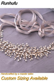 SH237-G Golden Bridal Belt with Rhinestone Fashion Bead Belt Thin Sash Belt Western Belts Wedding Applique Sash Belt