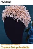 HP193P-C Trendy Bridal Hair Hoop Colorful Rhinestone Wedding Crown Handmade Bride Tiara Hair Accessories Woman Headband