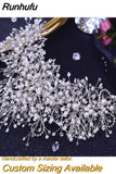 HP193P-C Trendy Bridal Hair Hoop Colorful Rhinestone Wedding Crown Handmade Bride Tiara Hair Accessories Woman Headband