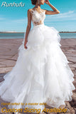 Boho A-Series Wedding Dresses 2023 Ladies Sweetheart Backless Bridal Dress Tulle Ruffle Bridal Dress Vestidos De Novia