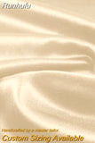 White A-Line Wedding Dresses Sweetheart Satin Side Slit Bridal Gowns Boho Beach Sweep Train Wedding Prom Gowns Custom Size