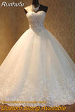 Quality See Through Sexy Strapless Lace Up Wedding Dresses 2023 Ball Gowns Vestidos De Novia Plus Size Customized Dress