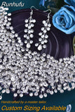 HP376 Fashion Bridal Hair Accessories Crystal Headpiece For Women Tiara Wedding Crown Eew Set Rhinestone Bride Headband