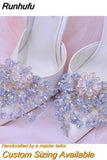 HX39 2pcs Rhinestones High Heel Buckle Decoration Women Bride Shoes Clips Charm Wedding Shoes Buckle Shoe Crystal Clip
