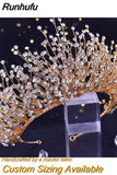 HP193P-C Trendy Bridal Hair Hoop Colorful Rhinestone Wedding Crown Handmade Bride Tiara Hair Accessories Woman Headband