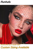 VA06 Birdcage Veil White Black Veil Face Veil Handband Bridal Veils with Crystal Blusher Veil Wedding Party Accesories