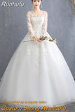 Wedding Dress 2023 New Full Sleeve Classic Embroidery Lace Up Ball Gown Princess Wedding Dresses Robe De Mariee