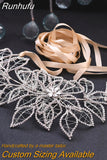 SH256-S Bridal Belt Rhinestone Wedding Dress Belt Crystal Bridal Waistband Handmade Woman Party Sash with Ribbon