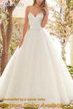 Straps Wedding Dress Organza Hochzeit Bride Gown Simple A Line Vestido De Novia 2023 Robe Mariage Boda Trouwjurk Cheap