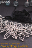 SH256-S Bridal Belt Rhinestone Wedding Dress Belt Crystal Bridal Waistband Handmade Woman Party Sash with Ribbon