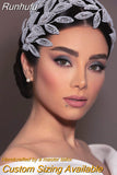 HP484 Bridal Tiara Leaf Shape Headband Wedding Hair Accessories Women Headdress Pageant Brides Headwear Hair Ornaments