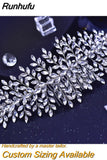Alloy Rhinestone Headband Wedding Head Piece Flower Bridal Hair Accessories Hair Comb Silver Hair Clips Headwear HP301