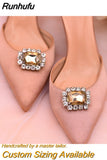 HX39 2pcs Rhinestones High Heel Buckle Decoration Women Bride Shoes Clips Charm Wedding Shoes Buckle Shoe Crystal Clip