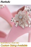 HX39 2pcs Rhinestones High Heel Buckle Decoration Women Bride Shoes Clips Charm Wedding Shoes Buckle Shoe Crystal Clip