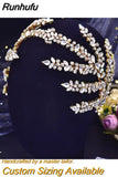 Luxury Wedding Headband Bride Tiara Hair Accessory Handmade Women Headpieces for Party Queen Bridal Crown Jewelry HP425