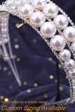 Luxury Bridal Hair Tiara Rhinestone Headband Handmade Wedding Hair Accessories Women Headdress Pageant Headpiece HP398