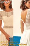 Boho Wedding Dress Plus Size Chiffon Beach Wedding Gown Lace Backless Sweep Train Bridal Gowns Boho Robe de mariee 2023 new