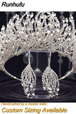 HP399 Vintage Bridal Crown And Tiara Shining Crystal Wedding Headband Bridal Hair Accessories Luxury Wedding Jewelry