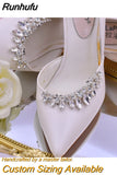 HX39 2pcs Rhinestones High Heel Buckle Decoration Women Bride Shoes Clips Charm Wedding Shoes Buckle Shoe Crystal Clip