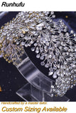 HP243 Full Rhinestone Headband for Women Bridal Headpiece Wide Hair Band Handmade Headwear Wedding Hair Accessories