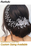 HP511 Alloy Flower Wedding Headband Bridal Hair Accessories Rhinestone Woman Headpiece with Comb Bride Headwear Jewelry