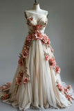 Gentle One Shoulder Chiffon Sweetheart Neck A-Line Long Prom Dresses Glam Wedding Dresses HZ1108