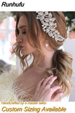 Alloy Rhinestone Headband Wedding Head Piece Flower Bridal Hair Accessories Hair Comb Silver Hair Clips Headwear HP301
