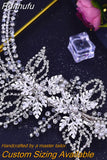 HP499 Crystal Flower Bridal Comb Rhinestone Wedding Hair Accessories Bride Tiara and Headdress Pageant Hair Jewelry