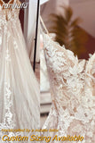 Spaghetti Straps Lace Wedding Dress Open Back Civil Bridal Bohemian Wedding Gowns Vestidos de Nova