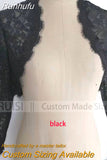 Elegant Simple Shares of Women's 3/4 Long Sleeve White Lace Shoulders Cropped Bolero Wedding Jacket 2023 Bridal Wraps