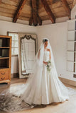 Pretty Wedding Dress Ball Gown Strapless Satin White Long Wedding Dresses Bridal Gowns HZ1214