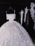 Rustic Wedding Dress Ball Gown Strapless White Lace Long Wedding Dresses Bridal Gowns HZ1214