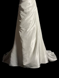 Vintage Wedding Dress A line Halter White Satin Long Wedding Dresses Bridal Gowns HZ1214