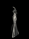 Vintage Mermaid Spaghetti Straps Satin Gray Long Evening Party Gowns Evening Formal Dresses Prom Dress HZ1214