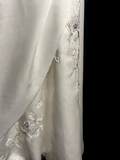 Vintage Wedding Dress A line Strapless White Satin Long Wedding Dresses Retro 1970s Bridal Gowns HZ1214