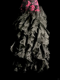 Vintage Ball Gown Halter Black Beaded Long Prom Dress Party Dress Graduation Dresses Evening Gowns HZ1214