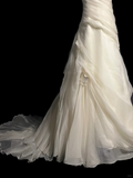 Retro Wedding Dress Mermaid Strapless Ivory Chiffon Long Wedding Dresses Retro 1970s Bridal Gowns HZ1214