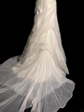 Retro Wedding Dress Mermaid Strapless Ivory Chiffon Long Wedding Dresses Retro 1970s Bridal Gowns HZ1214