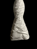 Vintage Wedding Dress Mermaid Strapless Ivory Taffeta Long Wedding Dresses Retro 1970s Bridal Gowns HZ1214