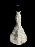 Vintage Wedding Dress Mermaid Strapless Ivory Taffeta Long Wedding Dresses Retro 1970s Bridal Gowns HZ1214