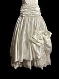 Vintage Wedding Dress Ball Gown Off The Shoulder Ivory Wedding Dresses Retro 1970s Bridal Gowns HZ1214