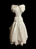 Vintage Wedding Dress Ball Gown Off The Shoulder Ivory Wedding Dresses Retro 1970s Bridal Gowns HZ1214