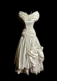 Vintage Wedding Dress Ball Gown Off The Shoulder Ivory Wedding Dresses Retro 1970s Bridal Gowns HZ1214